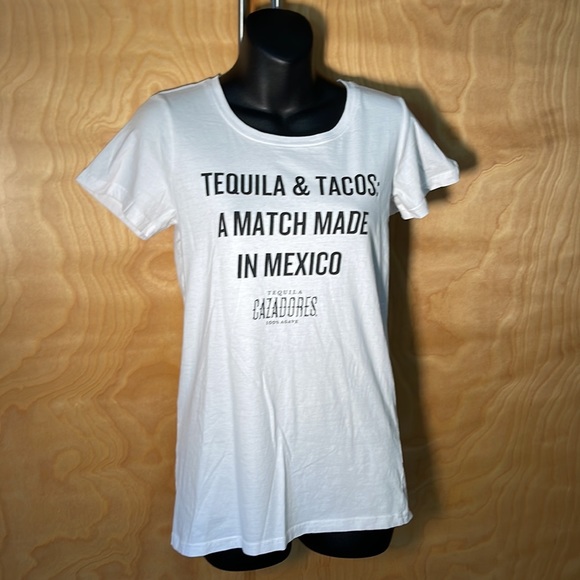 cazadores Tops Limited Edition Cazadores Tequila Tacos Plain White